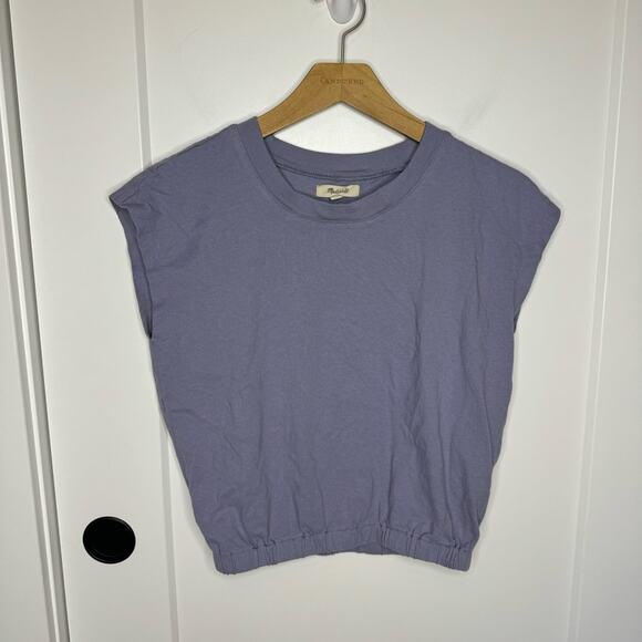 Madewell Banded Muscle Tee Short Sleeve Dusty Purple Size XS - Picture 2 of 8